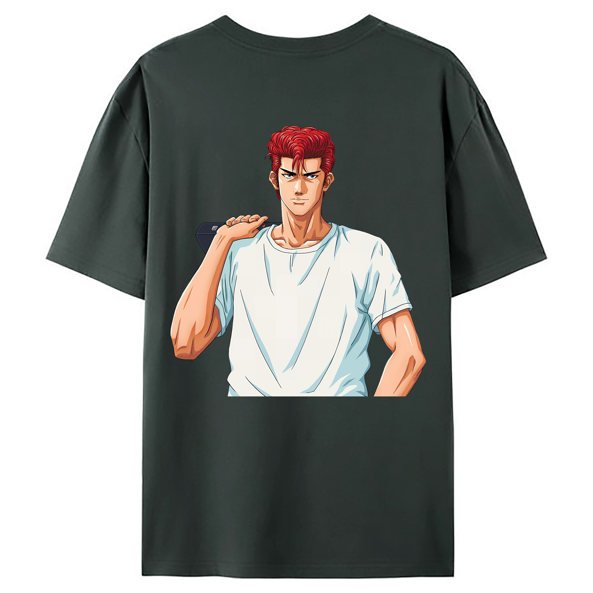 （画像用） SLAM DUNK／スラムダンク 綿100％ メンズ半袖Tシャツ（バックプリント） 通気性